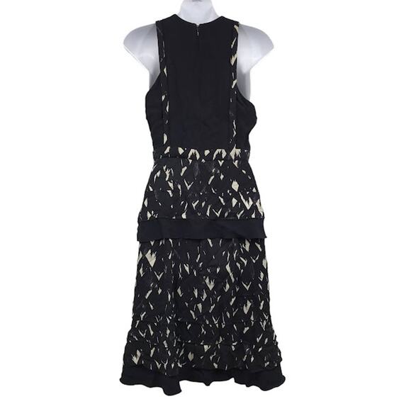 Proenza Schouler Crisscross Halter-Neck Tiered Dress 4 Brushstroke Feather Print - Picture 2 of 7